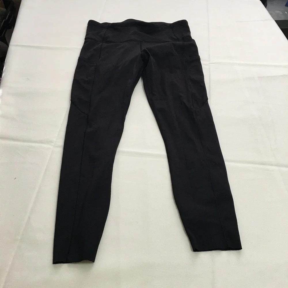 Lululemon Leggings Womens Size 8 Black High Rise Side Pockets